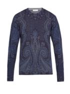 Etro Paisley-pattern Wool-blend Sweater