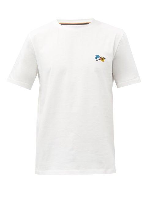 Paul Smith - Splatter-print Organic-cotton Jersey T-shirt - Mens - White
