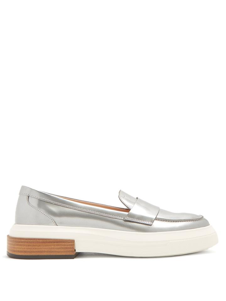 Tod's Gomma Leather And Rubber Loafers