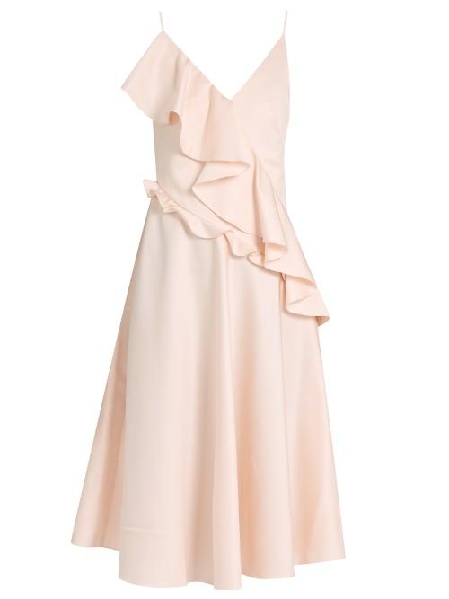 Anna October Asymmetric-ruffle Sleeveless Dress