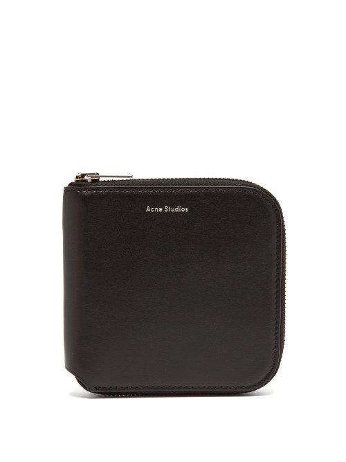 Matchesfashion.com Acne Studios - Csarite Zip Around Leather Wallet - Mens - Black