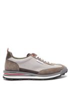 Thom Browne - Panelled Suede Trainers - Mens - Grey Multi