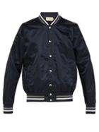 Matchesfashion.com Maison Kitsun - Varsity Logo Technical Satin Jacket - Mens - Navy