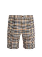 Éditions M.r Pleated-front Slim-leg Gingham Cotton Shorts