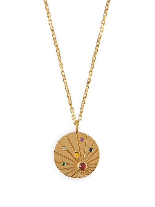 Matchesfashion.com Theodora Warre - Gold Plated Sterling Silver Pendant Necklace - Womens - Multi