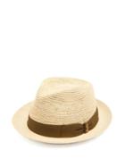 Borsalino Woven And Crochet Straw Panama Hat
