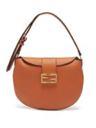 Ladies Bags Fendi - Croissant Ff-logo Leather Shoulder Bag - Womens - Tan