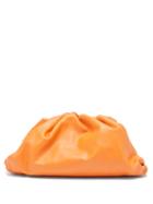 Matchesfashion.com Bottega Veneta - The Pouch Large Leather Clutch - Womens - Orange