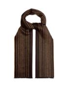 Matchesfashion.com Prada - Striped Cashmere And Silk Blend Scarf - Mens - Black Multi