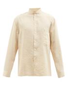 Lemaire - Stand-collar Asymmetrical Silk-blend Shirt - Mens - Cream