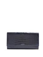 Smythson Mara Marshall Crocodile-effect Leather Wallet