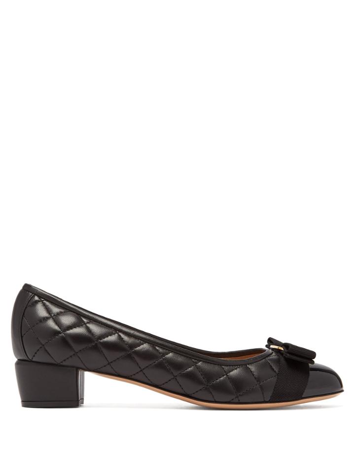 Salvatore Ferragamo Vara Quilted-leather Pumps