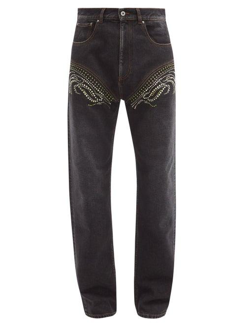 Matchesfashion.com Y/project - Crystal-embellished Jeans - Mens - Black