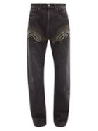 Matchesfashion.com Y/project - Crystal-embellished Jeans - Mens - Black