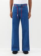 Marni - Rope-belt Wide-leg Jeans - Mens - Navy