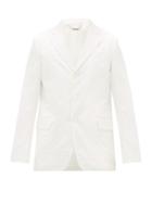 Matchesfashion.com Givenchy - Single-breasted Triple-button Cotton Suit Jacket - Mens - White