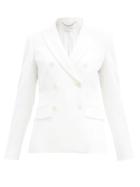 Matchesfashion.com Altuzarra - Indiana Double-breasted Crepe Suit Jacket - Womens - White