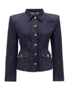 Matchesfashion.com Dolce & Gabbana - Tailored Denim Jacket - Womens - Denim