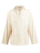 Matchesfashion.com Lemaire - Lace Up Organic Cotton Sweatshirt - Womens - Ivory