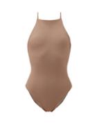 Matchesfashion.com Jade Swim - Nova High-neck Swimsuit - Womens - Nude