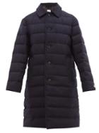 Matchesfashion.com Burberry - Down Filled Wool Coat - Mens - Navy