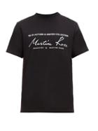 Matchesfashion.com Martine Rose - Logo Print Cotton Jersey T Shirt - Mens - Black