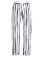 The Gigi Waikiki Stripe-print Cotton-blend Trousers