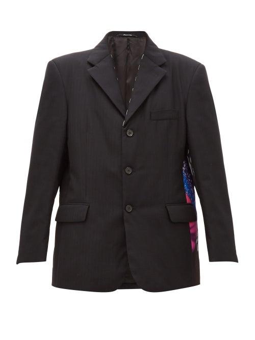 Matchesfashion.com Maison Margiela - Flamingo Print Padded Blazer - Womens - Black Multi