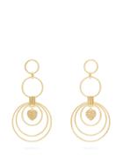 Matchesfashion.com Joelle Kharrat - Hearts Large Gold Plated Drop Earrings - Womens - Gold