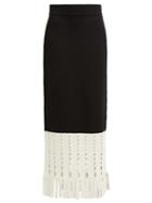 Matchesfashion.com Staud - Garage Stretch Knit Maxi Skirt - Womens - Black White