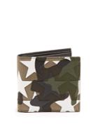 Valentino Camustars Canvas And Leather Wallet