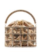 Matchesfashion.com Rosantica By Michela Panero - Minerva Crystal Embellished Cage Clutch - Womens - Gold Multi