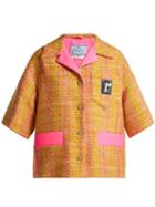 Matchesfashion.com Prada - Cropped Tweed Jacket - Womens - Yellow Multi
