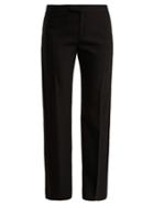 Matchesfashion.com Chlo - Straight Leg Wool Blend Trousers - Womens - Black