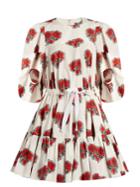 Alexander Mcqueen Poppy-print Tiered Midi Dress