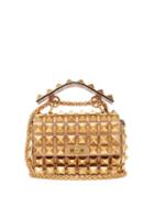 Matchesfashion.com Valentino Garavani - Roman Stud Leather Bag - Womens - Gold