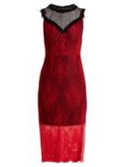 Diane Von Furstenberg Sleeveless Bead-embellished Lace Dress