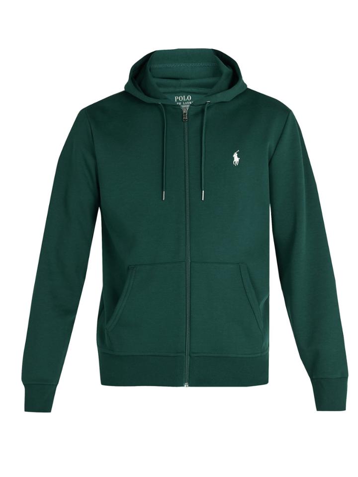 Polo Ralph Lauren Zip-through Hooded Cotton-jersey Sweatshirt