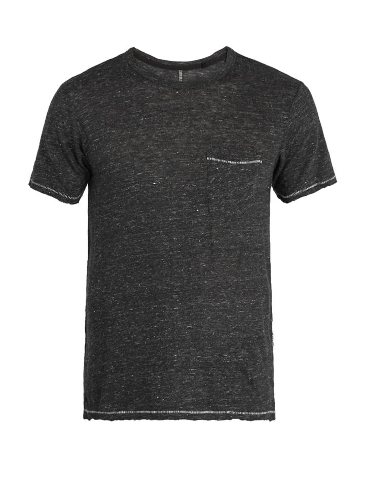 Rag & Bone Owen Patch-pocket Linen T-shirt