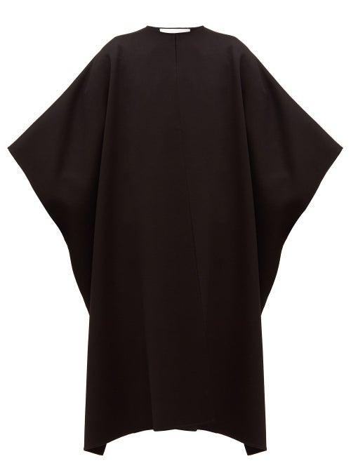 Matchesfashion.com Valentino - Oversized Double Faced Wool Blend Cape - Womens - Black