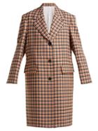 Matchesfashion.com Calvin Klein 205w39nyc - Oversized Checked Wool Coat - Womens - Red Multi