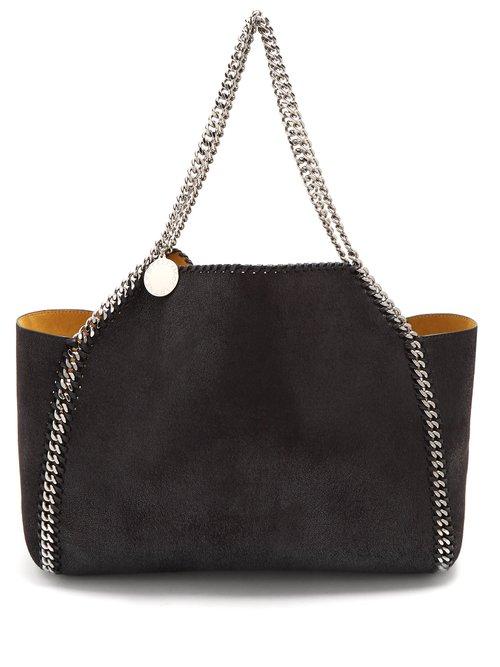 Matchesfashion.com Stella Mccartney - Falabella Reversible Faux Suede Tote - Womens - Black