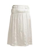 Matchesfashion.com Helmut Lang - Mid Rise Satin Slip Skirt - Womens - White