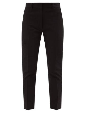 Joseph - Tahis Skinny-leg Cropped Gabardine Trousers - Womens - Black