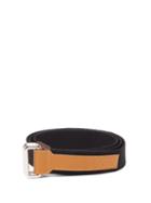 Matchesfashion.com Eye/loewe/nature - Logo-debossed Leather And Canvas Belt - Mens - Black