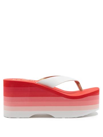 Esxrd Paradise Leather Platform Flip-flops