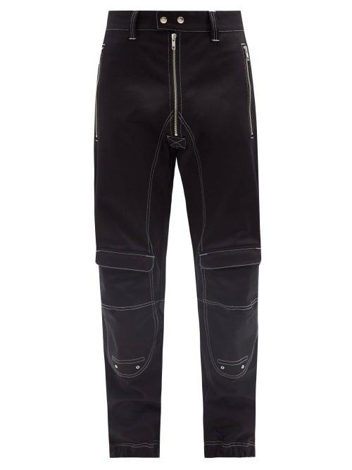 Matchesfashion.com Gmbh - Yolanda Organic-cotton Blend Gabardine Trousers - Mens - Black