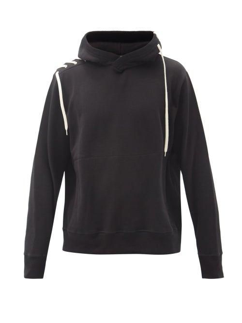 Matchesfashion.com Craig Green - Drawstring-panel Cotton-jersey Hooded Sweatshirt - Mens - Black Cream