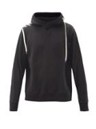 Matchesfashion.com Craig Green - Drawstring-panel Cotton-jersey Hooded Sweatshirt - Mens - Black Cream