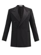 Matchesfashion.com Umit Benan B+ - Double-breasted Wool-blend Tuxedo Jacket - Mens - Black